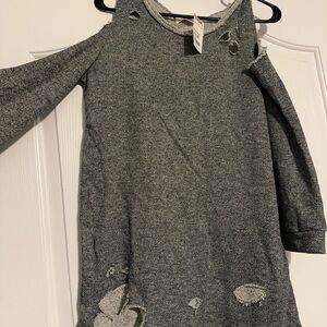 T.J.Maxx gray distressed sweater. Size M.